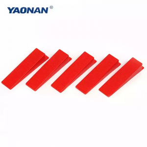 အရောင်းရဆုံး YAONAN Tile Leveling System 100pcs 1.0၊ 1.5၊ 2.0mm အပိုင်းများနှင့် အနီရောင် သပ်သပ်ရပ်ရပ် 100pcs
