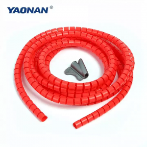 ብጁ የፕላስቲክ ቀለም PE ፣PP PVC Spiral Cable የኤሌክትሪክ ሽቦ እጅጌ ጥቅል ባንዶች