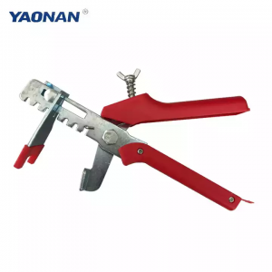Sistema de nivelación de azulexos YAONAN de 100 unidades de clips de 1,0, 1,5, 2,0 mm e 100 unidades de cuñas vermellas.