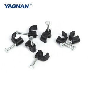 Wholesale Most Popular Fixable Wire Flat Plastic Circle Nail Cable Clips