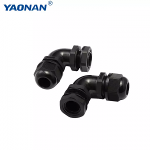 Nylon waterproof ip68 90 degree elbow nylon plastic cable gland
