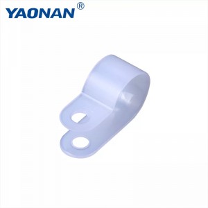Nylon material R-type plastic wire buckle clip U-type black white cable clips