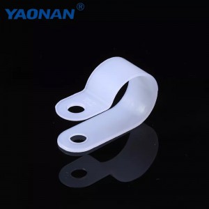 Nylon material R-type plastic wire buckle clip U-type black white cable clips