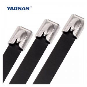 Individualus rutulio tipas 304/316 savaime užsifiksuojantis PVC dengtas nerūdijančio plieno kabelio kaklaraištis sparno užrakto kabelio kaklaraištis / nerūdijančio plieno juostos dirželis