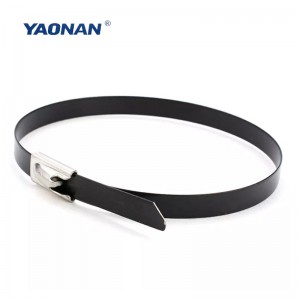 Customized Ball Type 304/316 Self Locking Pvc Coated Stainless Steel Cable Tie Wing Lock Cable Tie/ Stainless Steel Band Strap